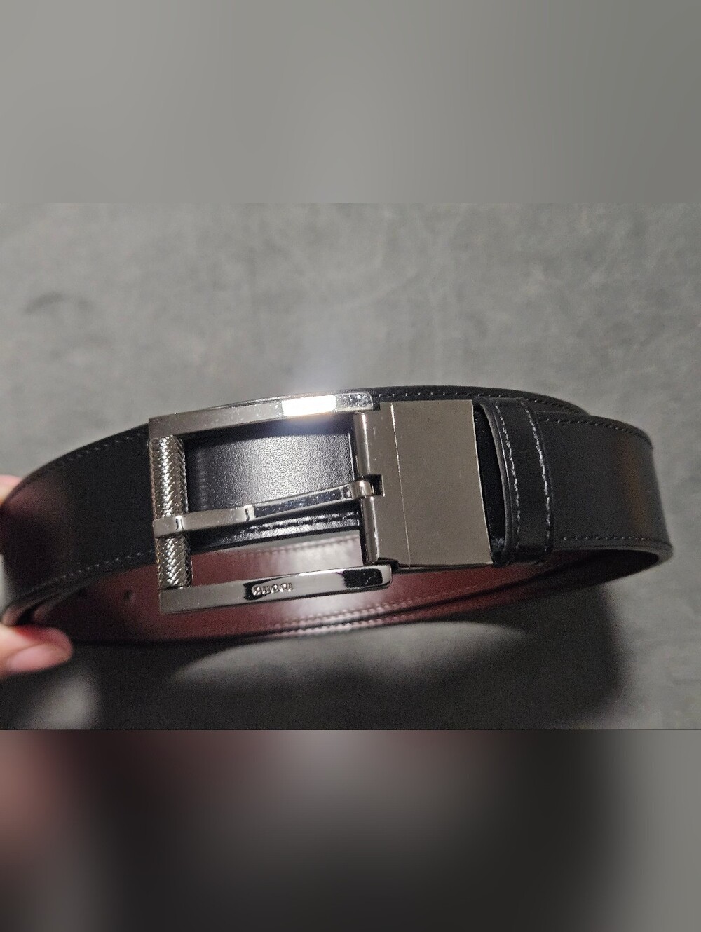 Gucci Leather Belt Brown Black - Picture 3 of 6